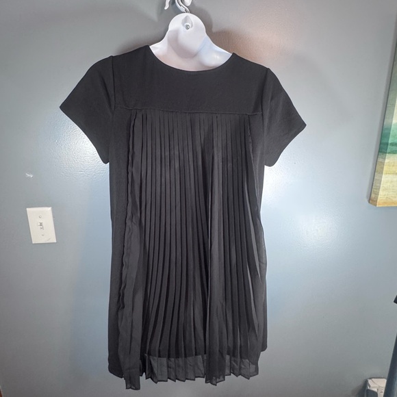 Worthington Woman Black Pleated Top Gold Zipper Shoulder Blouse Plus Size 1X - Picture 7 of 12